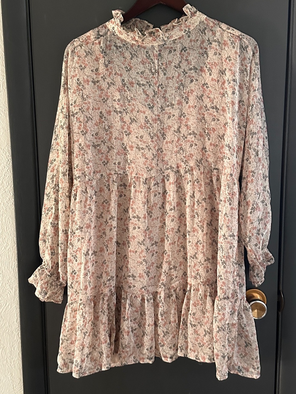 Dress Forum Floral Ruffle Tiered Mini Dress S